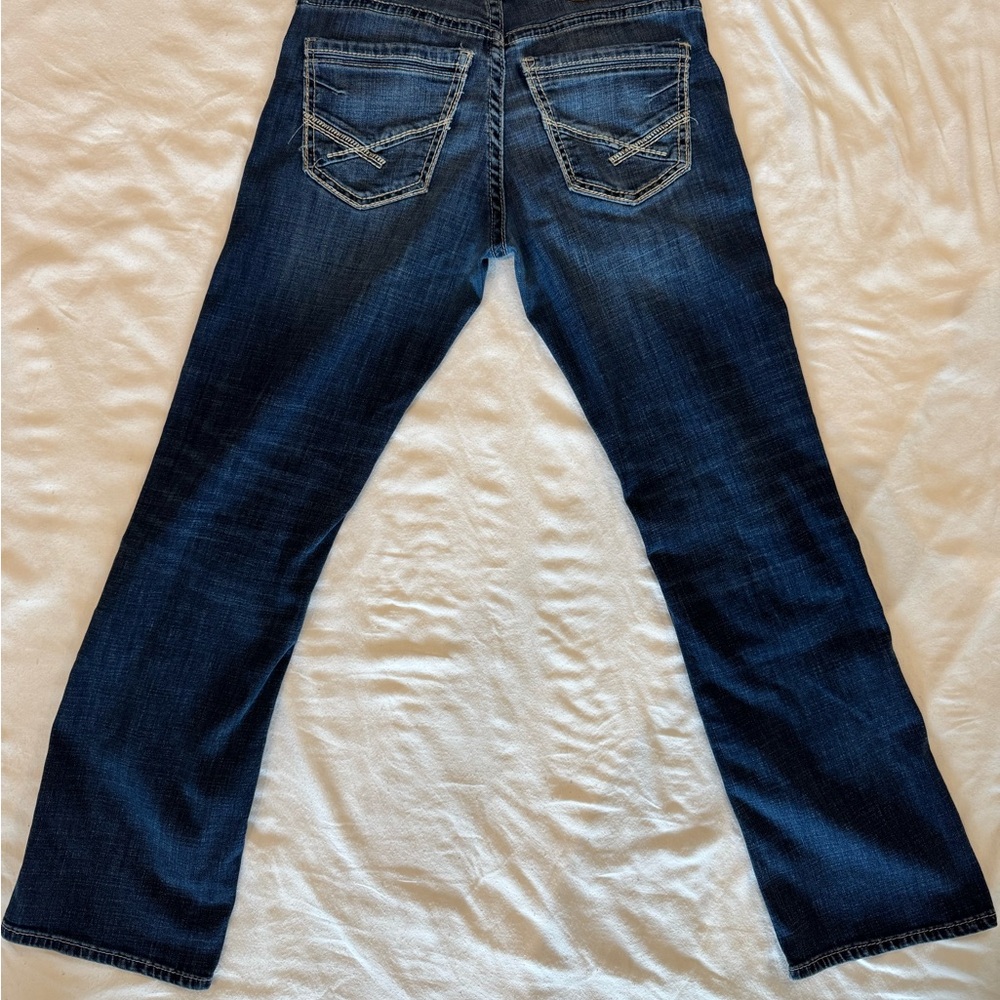 BKE Men's Aiden Bootcut Jeans - Dark Blue